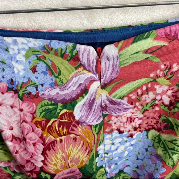 Mica floral tapestry midi skirt beaded mirrored trim women’s size 10 coquette - Picture 3 of 8